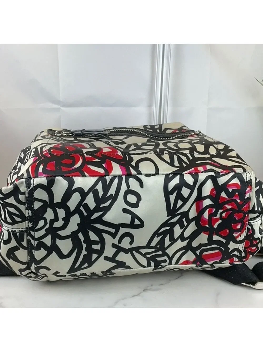 Coach Poppy Y2K Daisy Floral Graffiti Nylon‎ Backpack Bag